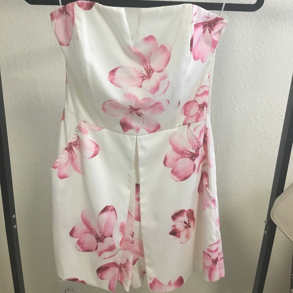 Strapless Floral Romper